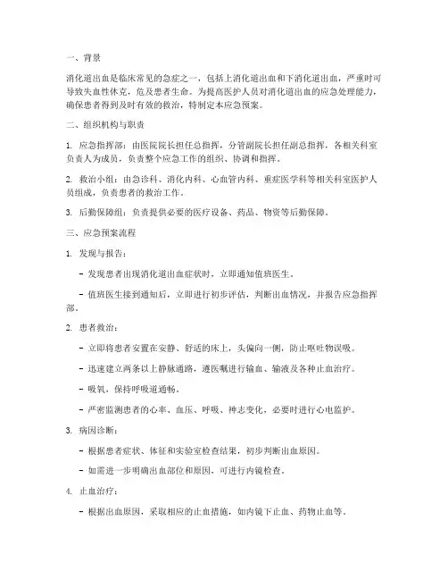 消化出血应急预案