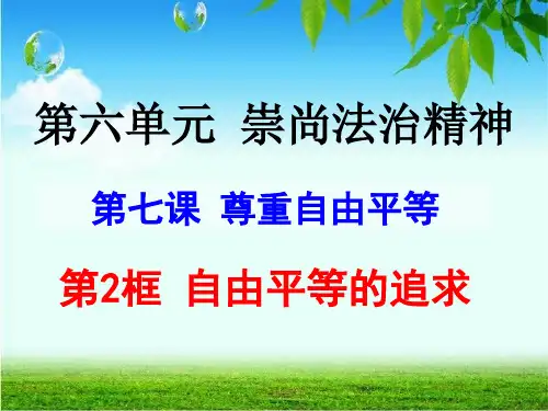 自由平等的追求PPT(部编版课件)1