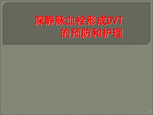 静脉血栓的预防及护理ppt课件