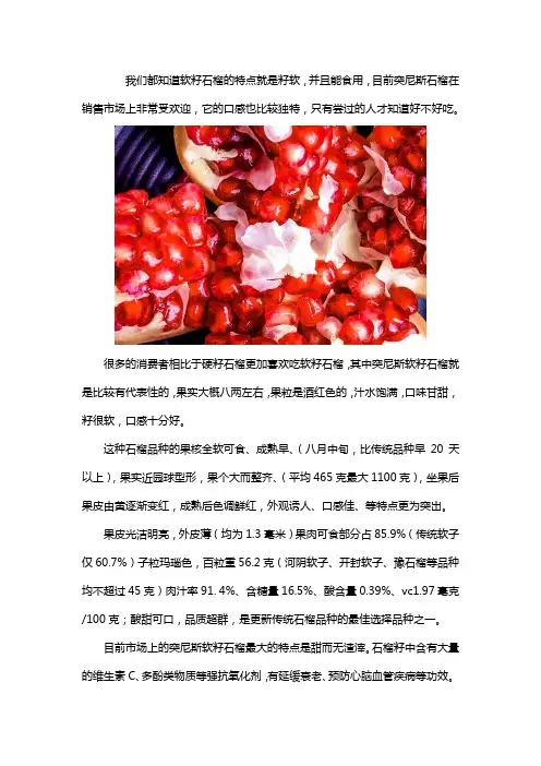 突尼斯软籽石榴好吃吗