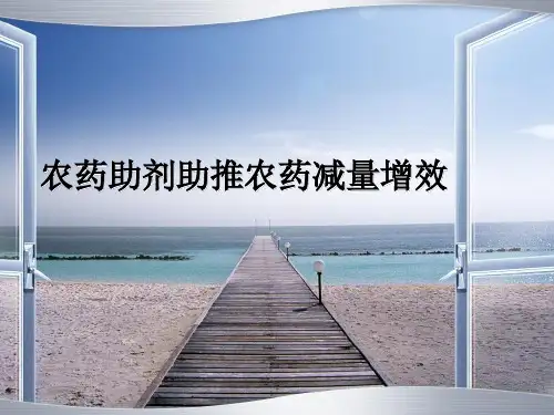 农药助剂开发及在减量增效中的应用 PPT