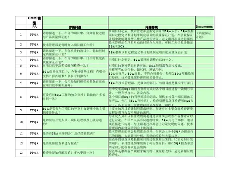 CMMI访谈 - SQA
