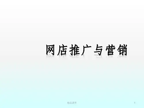 网店推广与营销ppt课件