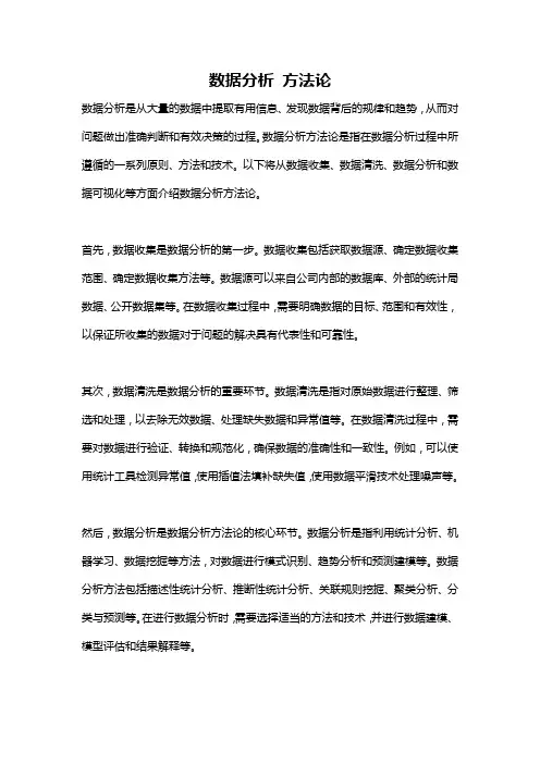 数据分析 方法论