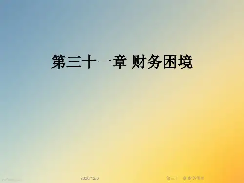 第三十一章 财务困境