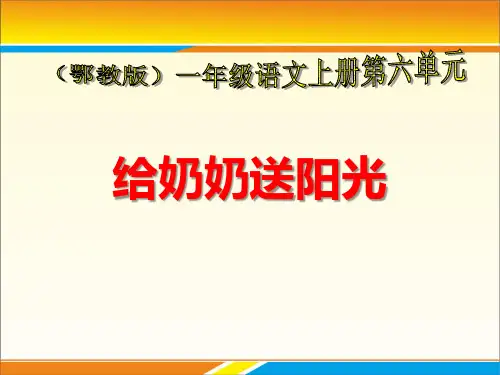 《给奶奶送阳光》PPT课件