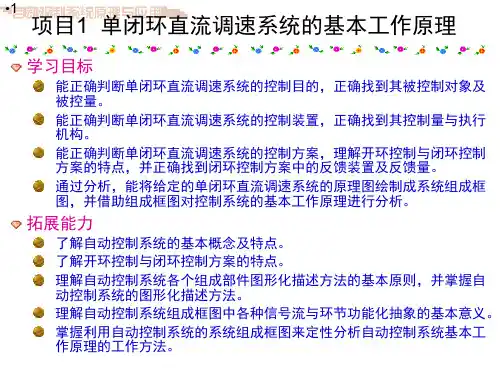 单闭环直流调速系统的基本工作原理PPT课件