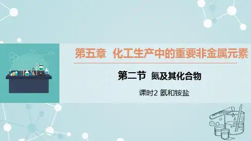 5.2.2 氨和铵盐  课件  高一下学期化学人教版(2019)必修第二册