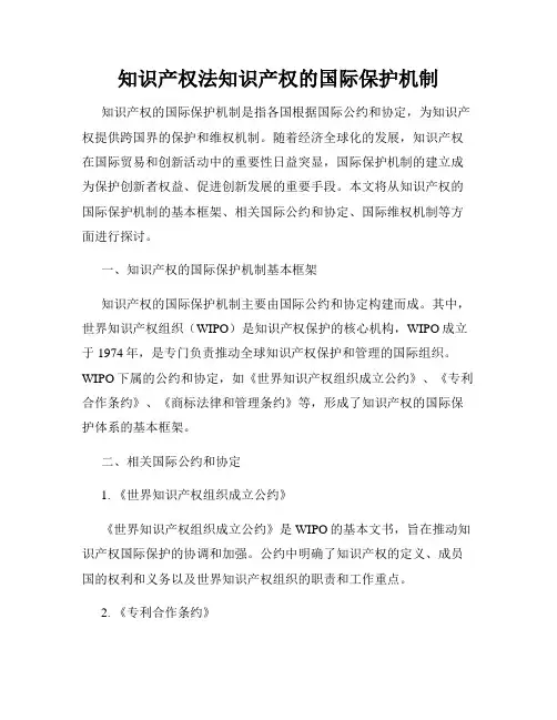 知识产权法知识产权的国际保护机制