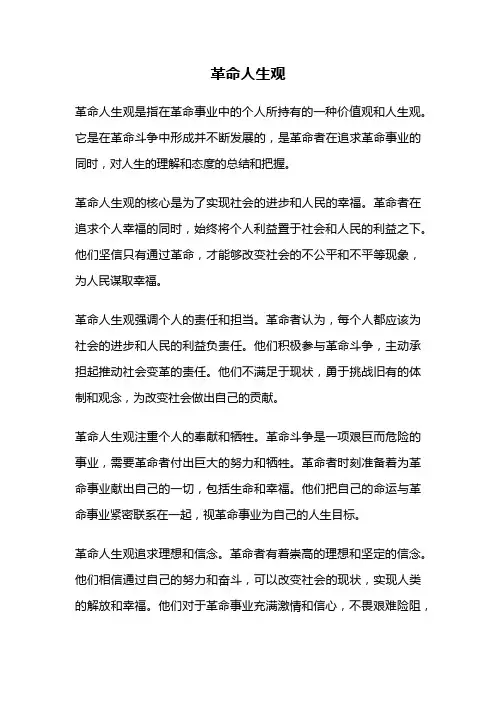 革命人生观