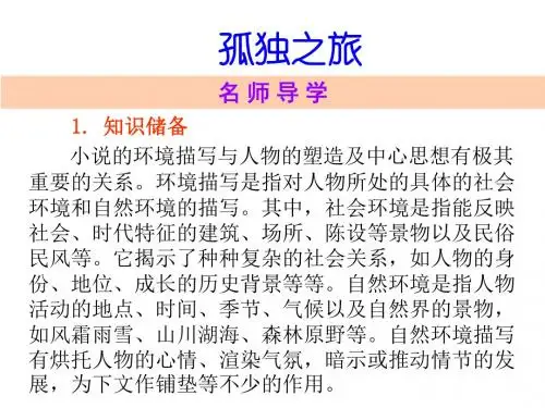 人教版九年级语文上册课件第10课孤独之旅 (共37张PPT)