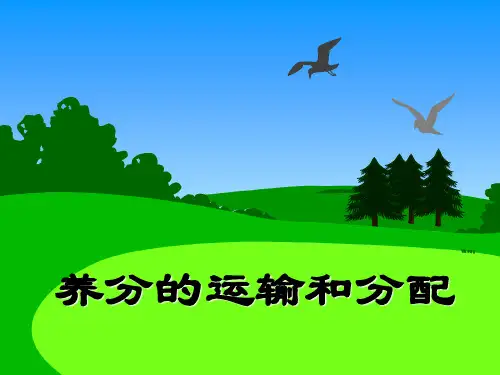 植物营养学课件-养分的运输和分配