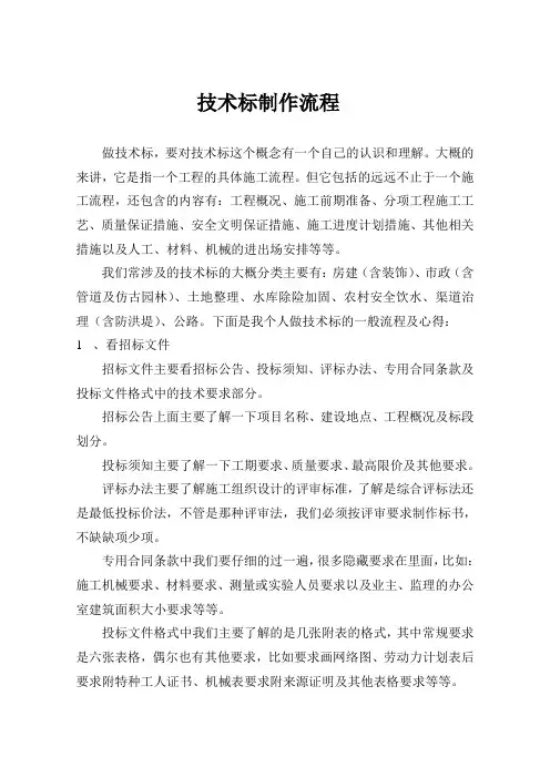 技术标的制作流程
