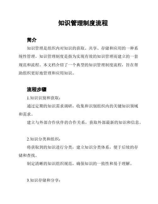 知识管理制度流程
