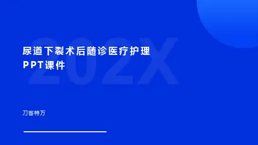 尿道下裂术后随诊医疗护理PPT课件