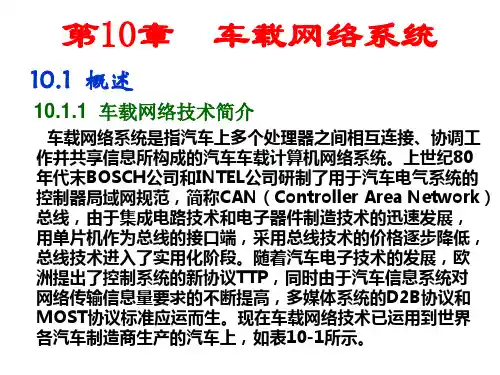 车载网络系统(汽车电子控制技术)
