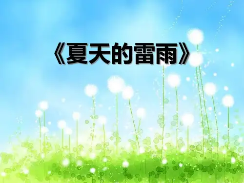《夏天的雷雨》PPT课件