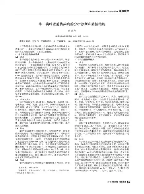 牛二类呼吸道传染病的分析诊断和防控措施