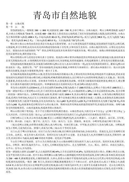 青岛市自然地貌