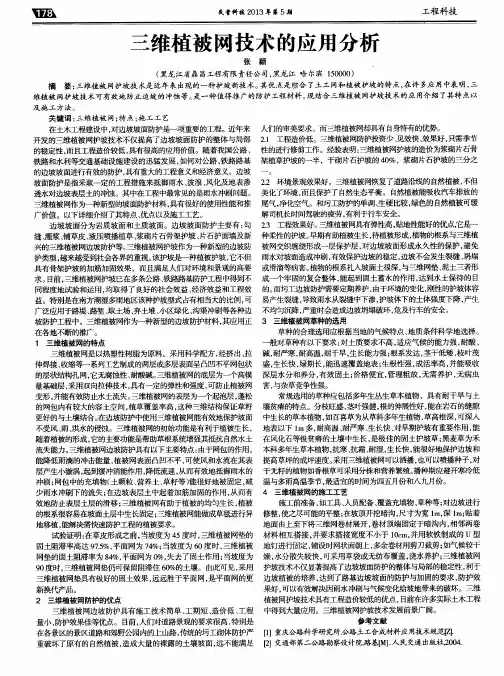 三维植被网技术的应用分析