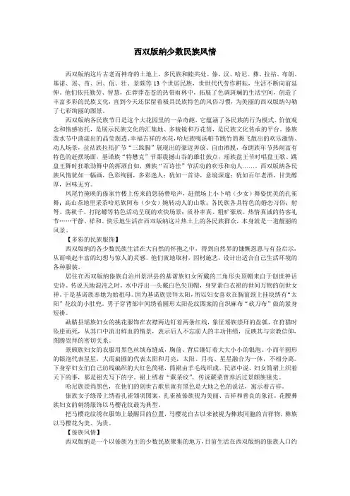西双版纳少数民族风情