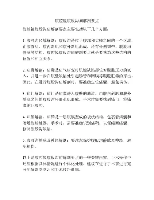 腹腔镜腹股沟疝解剖要点