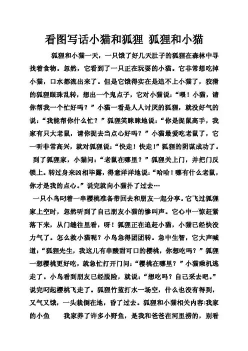 看图写话小猫和狐狸狐狸和小猫