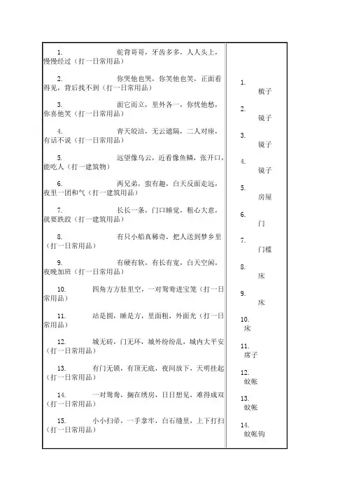 灯谜2(附答案)