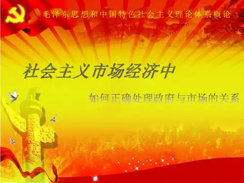 毛概-社会主义市场经济中如何正确处理政府与市场的关系