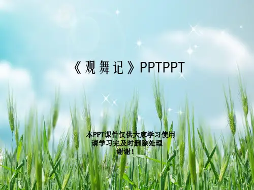 《观舞记》PPTPPT