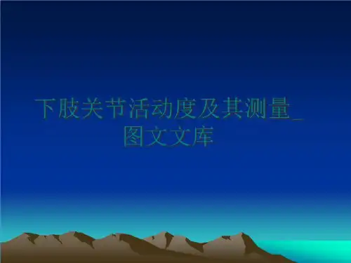 最新下肢关节活动度及其测量_图文文库讲学课件