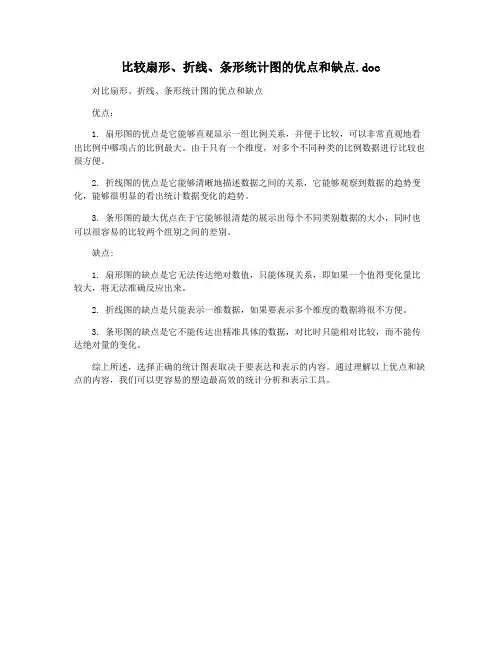 比较扇形、折线、条形统计图的优点和缺点.doc