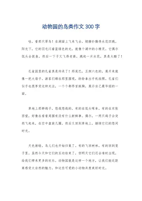 动物园的鸟类作文300字