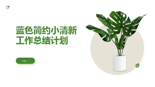 蓝色简约小清新工作总结计划