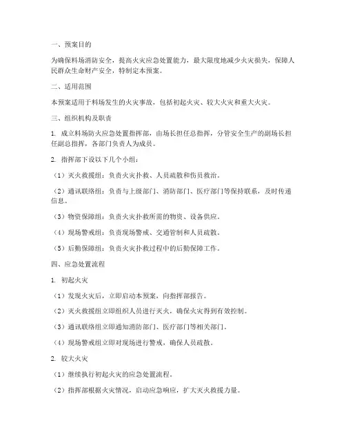 料场防火应急处置预案