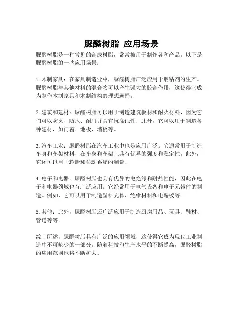脲醛树脂 应用场景