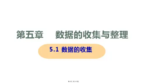 新沪科版七年级上册初中数学 5.1 数据的收集 教学课件