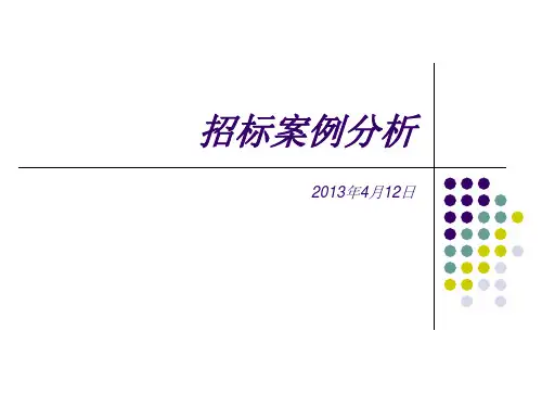招投标案例分析ppt课件