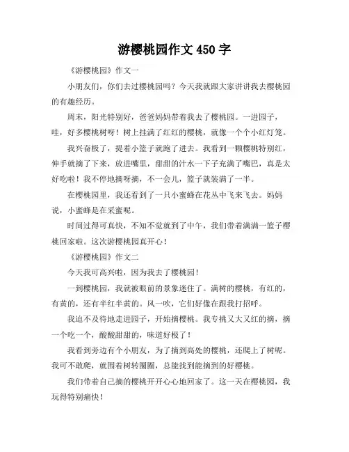 游樱桃园作文450字