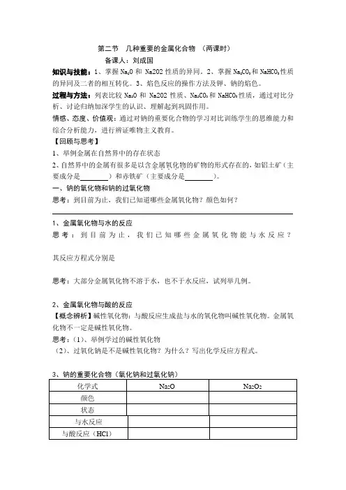 几种重要的金属化合物