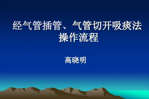 经气管插管、气管切开吸痰法操作流程(精)