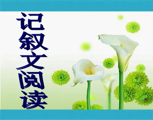 语文九年级下冀教版中考语文记叙文阅读复习课件(共18张PPT)