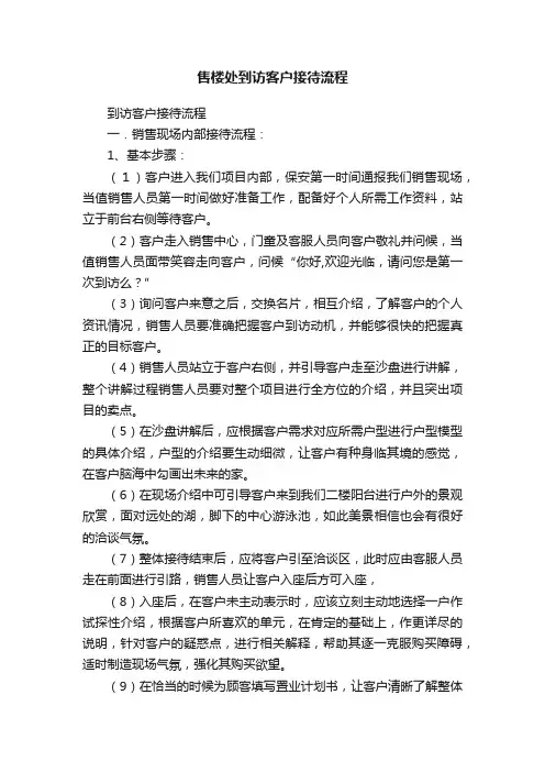 售楼处到访客户接待流程