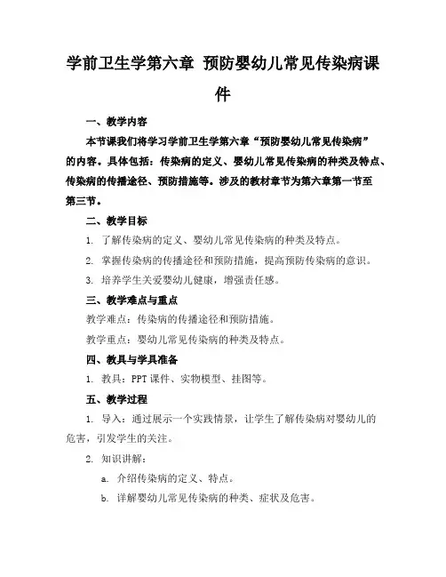 学前卫生学第六章预防婴幼儿常见传染病课件