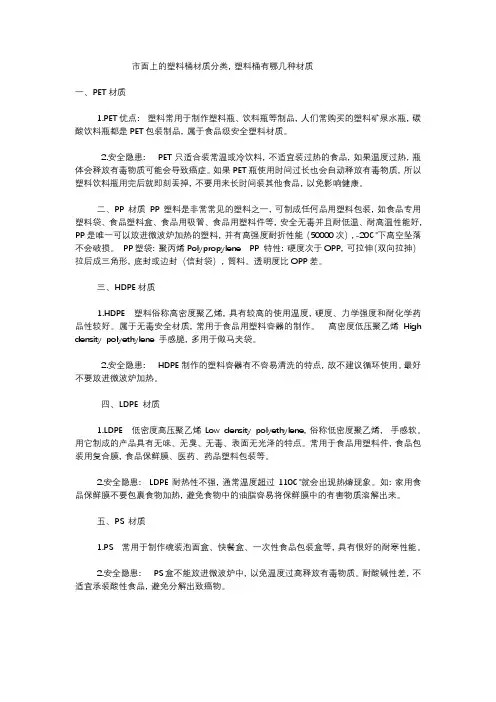 市面上的塑料桶材质分类,塑料桶有哪几种材质