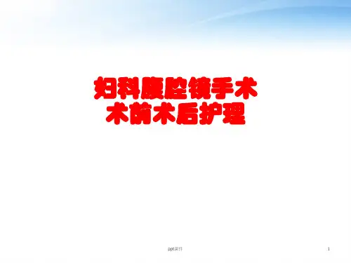 妇科腹腔镜手术前后的护理  ppt课件
