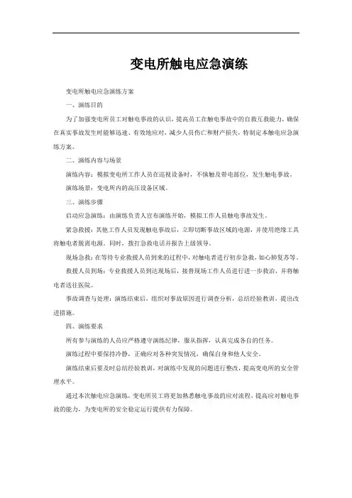 变电所触电应急演练