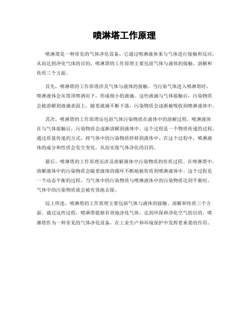 喷淋塔工作原理