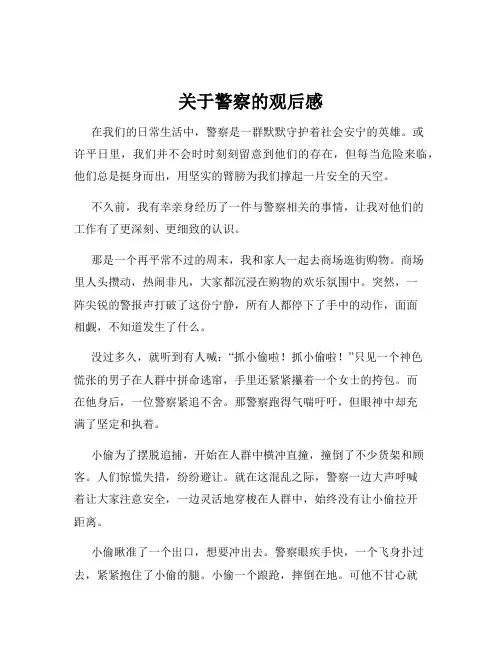 关于警察的观后感