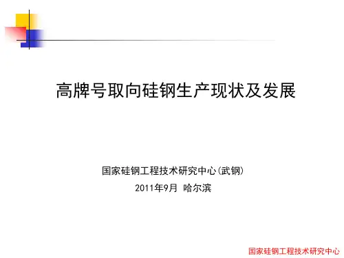 高牌号取向硅钢生产现状及发展
